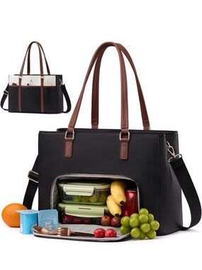 Black and Brown Insulated Women’s Tote Bag - LOVEVOOK